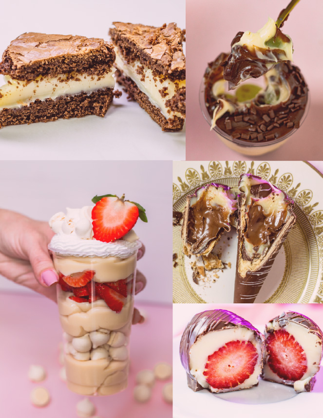 Mosaico de fotos das receitas